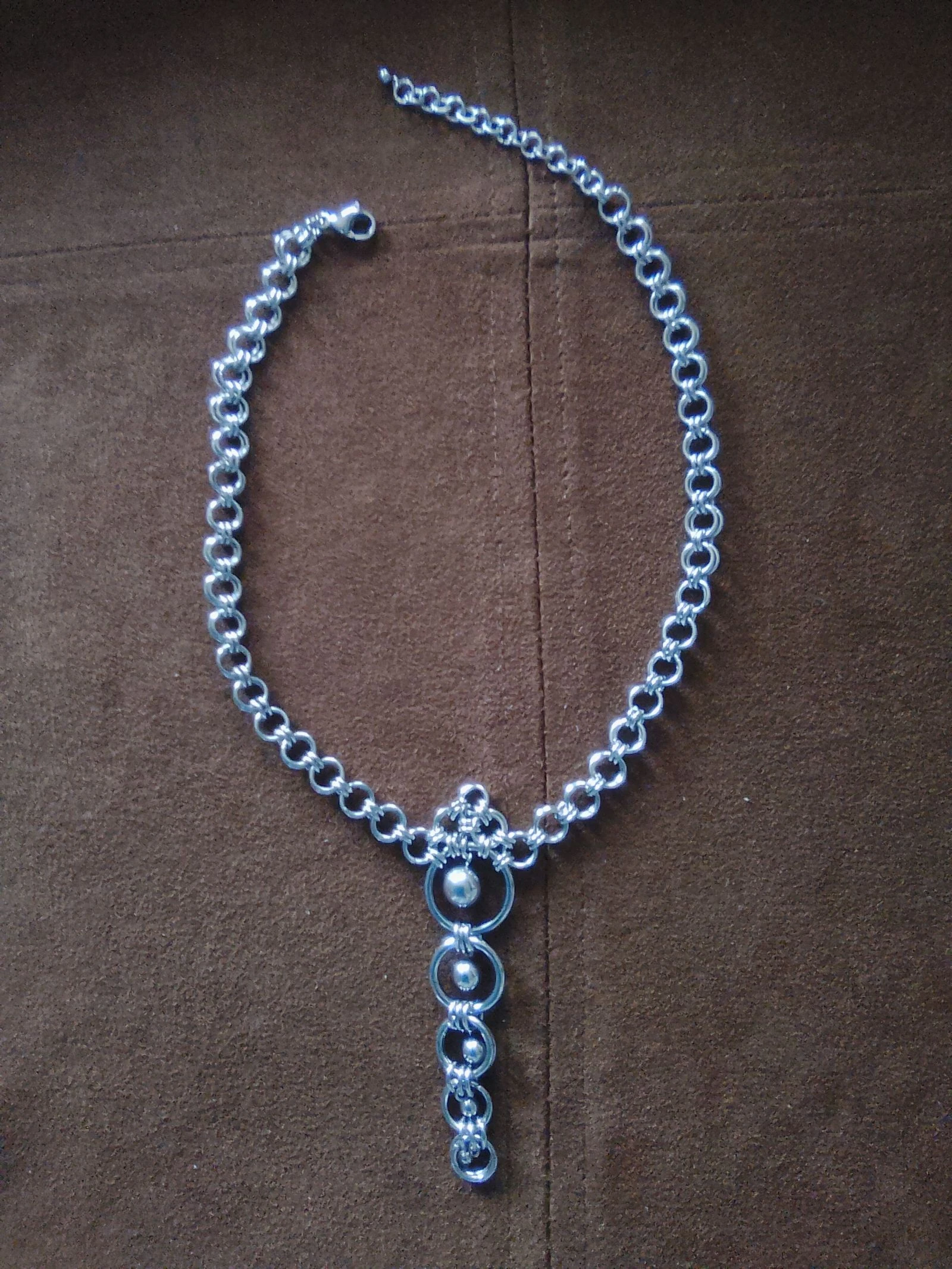 Collier choker décolleté chainmail japonais  – photo 4